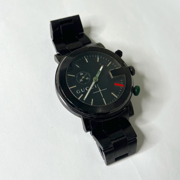 Gucci G-Chrono Chronograph Black PVD Steel Black Dial Quartz Mens Watch - Picture 1 of 4